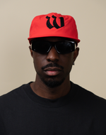 Load image into Gallery viewer, Worn By Few Fire Red Nylon Snapback Hat